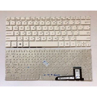 ASUS Keyboard คีย์บอร์ด ASUS VivoBOOK X201 X201E X202 X202E Q200 Q200E S200 S200E ไทย อังกฤษ สีขาว