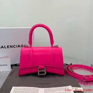 Balenciaga hourglassกระเป๋าถือ กระเป๋าสะพายกระเป๋าแฟชั่นกระเป๋าสะพายไหล่แบรนด์เนน หนังแท้