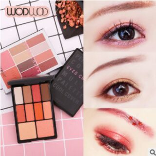 พร้อมส่ง⚡WODWOD PESONAL COLORMULTI PALETTE COOL COVER EYES CHEEK