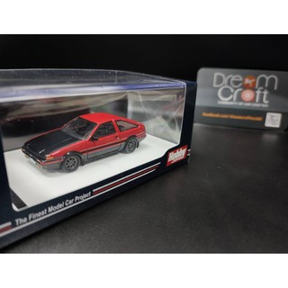 HOBBYJAPAN 1/64 Toyota SPRINTER TORENO GT APEX AE86 Carbon BonnetHigh Flash Two Tone Red (โมเดลรถเหล็ก Model DreamCraft)