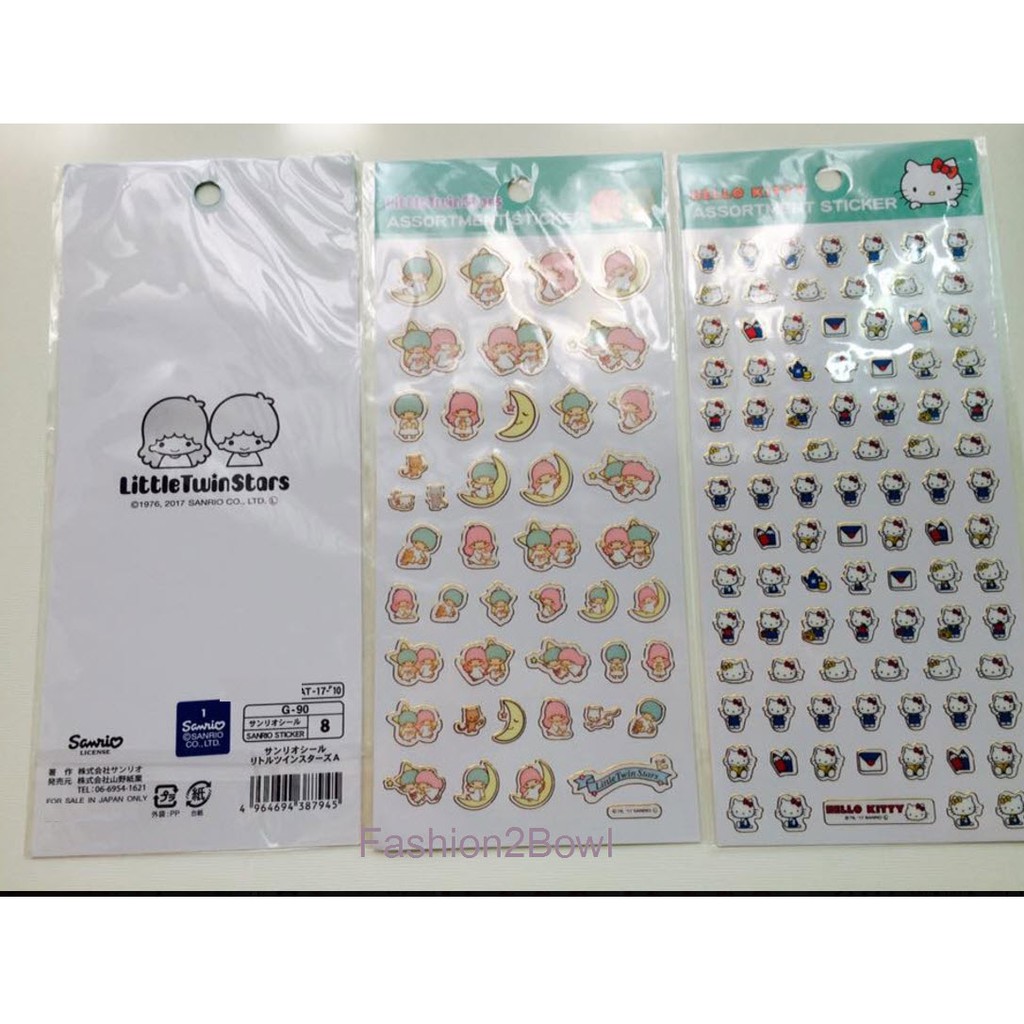 sticker-สติกเกอร์ซาริโอ้-แท้-hello-kitty-little-twin-star-จากญี่ปุ่น-japan-sario