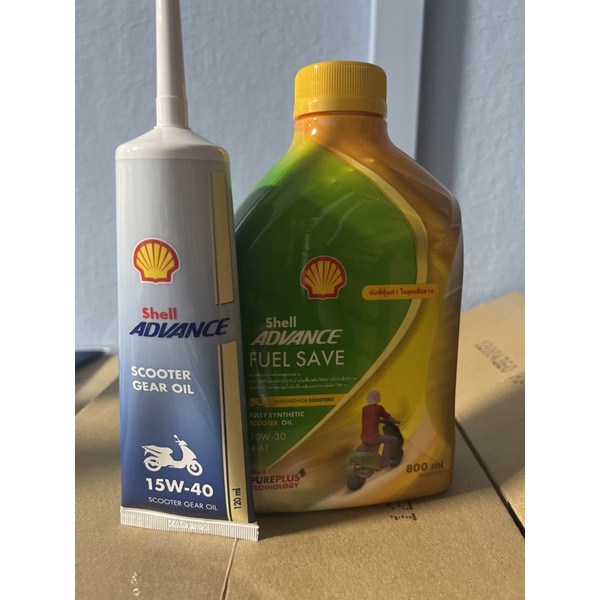 น้ำมันเครื่อง รถจักรยานยนต์ ออโตเมติก สังเคราะห์ 100% shell advance ...