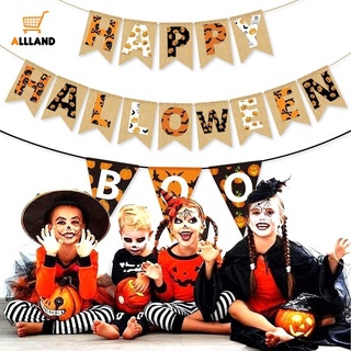 ธงแบนเนอร์ ลายการ์ตูน Happy Halloween แบบสร้างสรรค์ สําหรับแขวนตกแต่งบ้าน ปาร์ตี้ฮาโลวีน