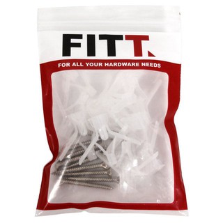 SCREWS 7X1-1/2 FITT + PL ANCHOR 10 EA พุ๊กยึดผนังกลวงพร้อมสกรู PL FITT 7x1-1/2 10 ชิ้น พุ๊ก อุปกรณ์ยึดติด เครื่องมือช่าง