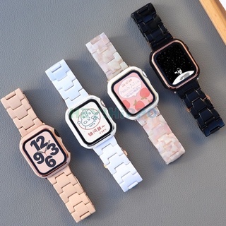 สินค้า เคส +สายนาฬิกาข้อมือ + เรซิ่นสําหรับ Watch Band watch Series 7 6 5 4 3 Se Cover 41มม.45มม.