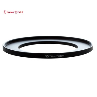 Metal 55mm-77mm Camera Step Up Filter Ring Adapter 55-77