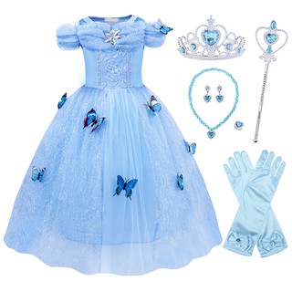 ชุดเจ้าหญิง Cinderella ผีเสื้อ สาวแฟนซี Halloween&amp;Christmas