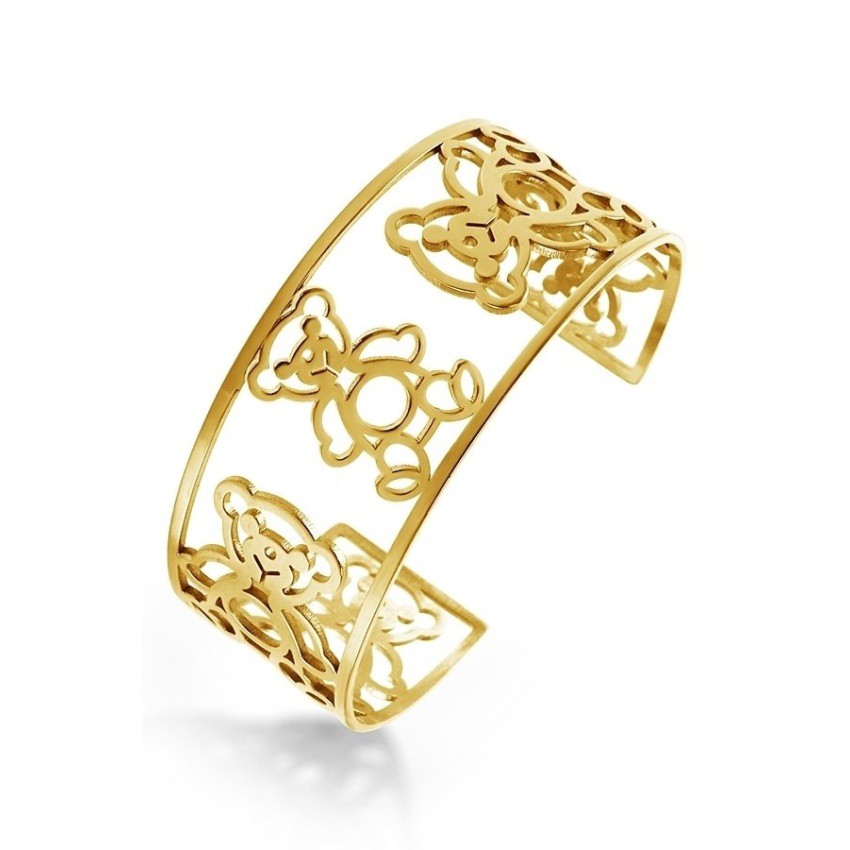 555jewelry-กำไลข้อมือสแตนเลส-ทรงตัว-c-ฉลุรูปน้องหมี-ดีไซน์น่ารัก-รุ่น-fsbg94-กำไลข้อมือแฟชั่น-กำไลข้อมือสวยๆ-bg59