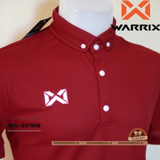 WARRIX เสื้อโปโล รุ่น WA-3315N WA-PLAN15 สีแดงเข้ม (RT) วอริกซ์ ของแท้ 100%