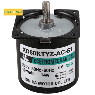 มอเตอร์แม่เหล็กไฟฟ้า 60Ktyz Ac Motor 220V 10Rpm 14W