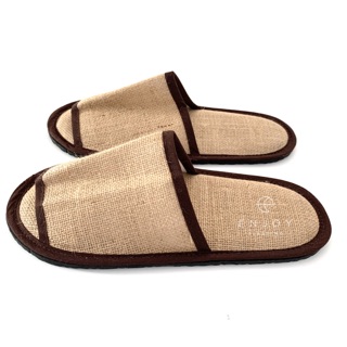 รองเท้าแตะ รองเท้า สปา ทำจาก ผ้ากระสอบ พื้นยางกันลื่น ขนาด 13x28-29cm slippers