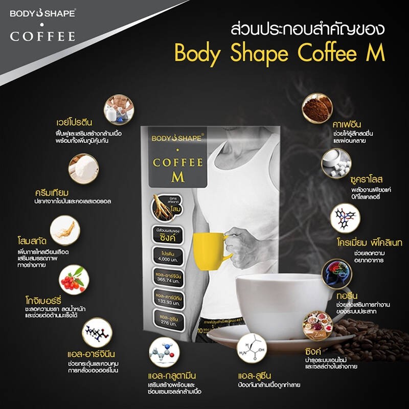 บอดี้เชพ-คอฟฟี่-ฟอร์เม็น-body-shape-coffee-m-6ถุง
