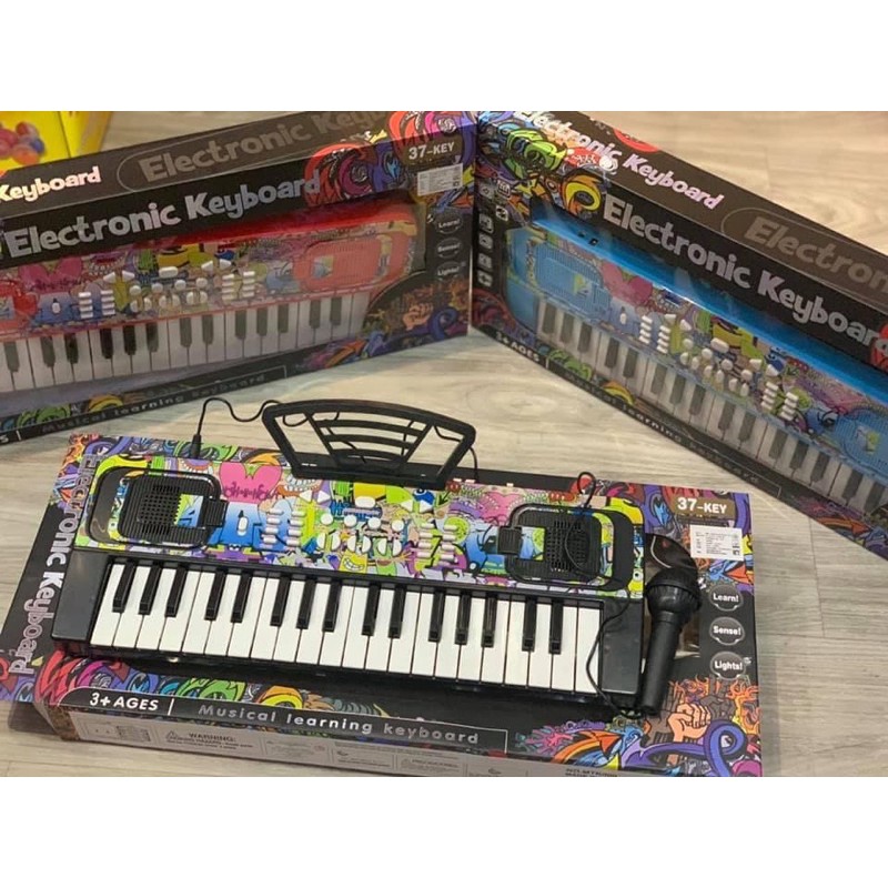 electronic-keyboard-37-คีย์-เปียโน-มาพร้อมไมค์-เปียโนดนตรีชุดนี้สุดคุ้ม