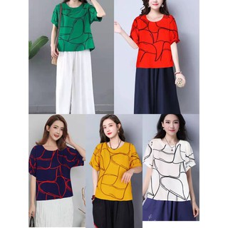 เสื้อยืด แขนสั้น ชนิดผ้าฝ้าย ทรงหลวม ขนาดใหญ่แฟชั่นฤดูร้อน สำหรับสตรี