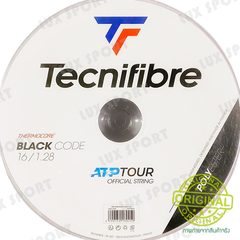 ภาพหน้าปกสินค้าTecnifibre BLACK CODE 16/17/18 แบบม้วน เอ็นไม้เทนนิส %