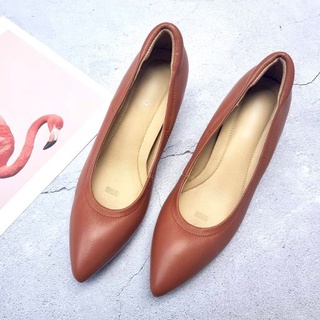 สินค้า รองเท้าหนังแกะ ICONIQ รุ่น Eva 2.2\" in Apricot Cream