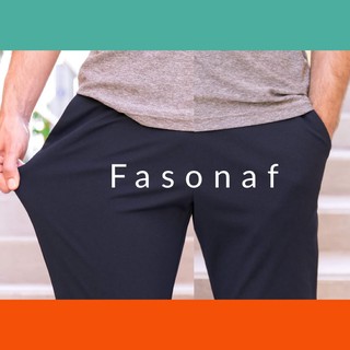 กางเกงสแล็ค ทรงกระบอก ผ้ายืด Fasonaf Cotton Spandex กางเกงทำงาน
