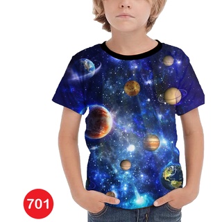 เสื้อยืด พิมพ์ลายดาวเคราะห์ Galaxy 3 มิติ สําหรับเด็กผู้ชาย 701