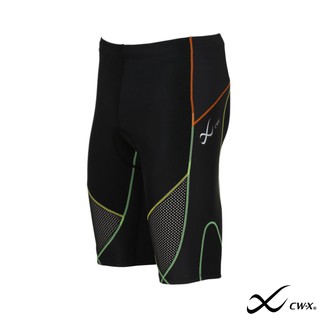 CW-X กางเกงไตรกีฬา Stabilyx Ventilator Tri-Shorts Man รุ่น IC925T สีแถบเหลืองเขียว (YG)