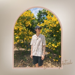 เสื้อเชิ้ตฮาวาย shirt Hawaii Paisley Morocco งานตัดเย็บ