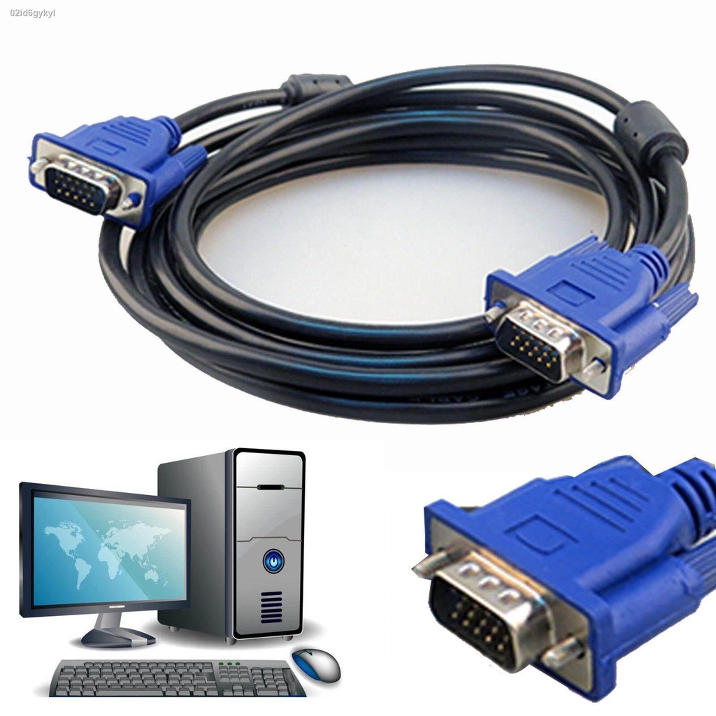 สายvga-3เมตร-สายต่อจอ-vga-monitor-สายต่อจอคอมพิวเตอร์-vga-maleto-male-15pin-3m-สายเส้นใหญ่-สายหนา-งานดี-3-6สายจอ-vga-ยาว