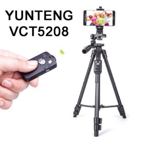 ภาพหน้าปกสินค้า(ของแท้100%) YUNTENG รุ่น VCT-5208 ชุด ขาตั้งกล้อง พร้อมรีโมทบลูทูธ รีโมทจะเป็นแบบถ่านค่ะ ซึ่งคุณอาจชอบสินค้านี้