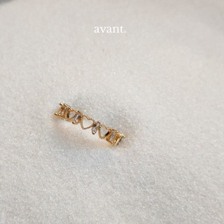 ภาพหน้าปกสินค้า[10.10 ลดอีก 25% โค้ด 10FSWWT] Avantgarde.bkk 💗 Love yourself ring แหวนรูปหัวใจประดับพลอยสีขาว ซึ่งคุณอาจชอบราคาและรีวิวของสินค้านี้