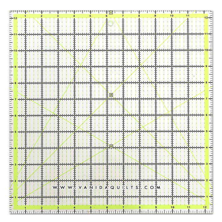 ไม้บรรทัดงานควิลท์และงานต่อผ้า DIY Quilt & Patchwork Ruler หลักนิ้ว ...
