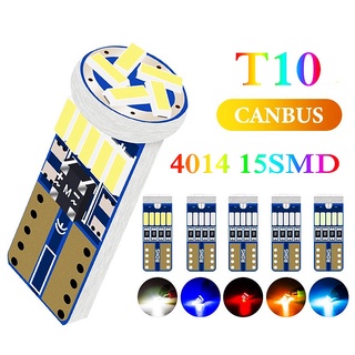 รถยนต์รถจักรยานยนต์ T10 15SMD ซัง 4014 ลิ่ม LED CANBUS ไม่มีข้อผิดพลาดหลอดไฟที่มีคุณภาพสูง 12v กว้างไฟที่จอดรถรายละเอียดไฟด้านข้างไฟภายใน