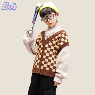 [BXPB] เสื้อกันหนาว เสื้อคาร์ดิแกน ผ้าถัก สไตล์เกาหลี แฟชั่นฤดูใบไม้ร่วง ฤดูหนาว สําหรับเด็ก อายุ 3-15 ปี
