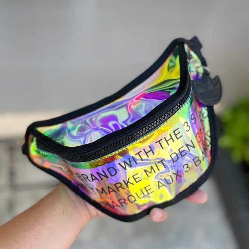 ADIDAS HOLOGRAM WAIST BAG• SIZE : 10 x 6 x 3 นิ้ว | Shopee Thailand