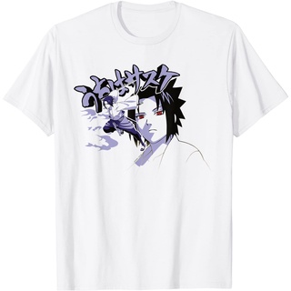 เสื้อยืดโอเวอร์ไซส์เสื้อยืด พิมพ์ลายสัญลักษณ์ Naruto Shippuden Sasuke CurseS-3XL