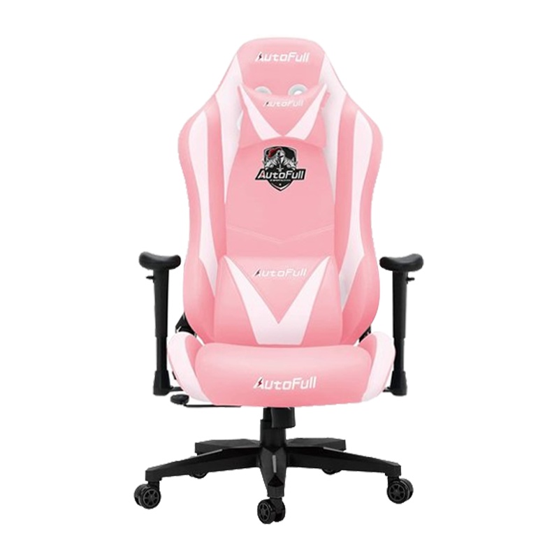 Autofull Pink Gaming Chair + Ergonomic เก้าอี้เกมมิ่ง เพื่อสุขภาพ รุ่น