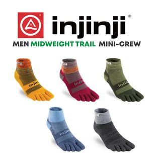 ภาพหน้าปกสินค้าInjinji Men\'s Trail Mid weight Performance Toe-sock Mini-crew ถุงเท้าเทรลแยกนิ้วข้อต่ำ ที่เกี่ยวข้อง