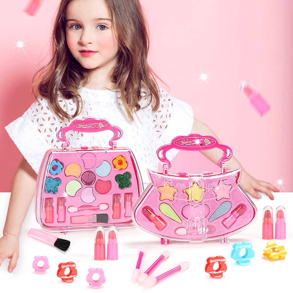 ภาพหน้าปกสินค้าประเภท 2 เด็กปลอดสารพิษเครื่องสำอางแต่งหน้าความงามของเล่นสาวเล่นเด็กชุดแต่งหน้ากรณี