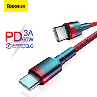 Baseus 3A fast charging สายชาร์จ  1m Usb Type - C 4 . 0 60W สายชาร์จ   สําหรับซัมซุง Note 10 Note 9 Note 7