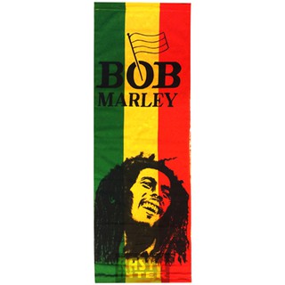 ธงแขวน ลาย Bob Marley เอียงคอ พื้น 3 สี