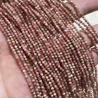 โรโดโคไซต์ กุหลาบอินคา Rhodochrosite 2 mm เจียเหลี่ยม หินแท้ธรรมชาติ