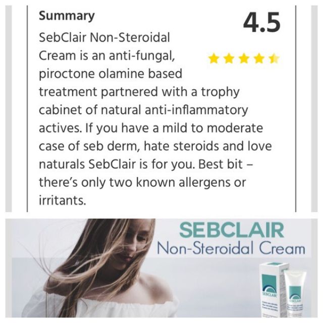 Sebclair cream 30 ml. รักษาอาการผื่นสะเก็ดขุย ลอก เซ็บเดิร์ม ไม่มี ...