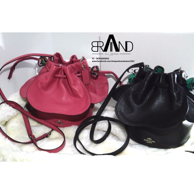 Coach PETAL BAG IN PEBBLE LEATHER COACH F57543 Shopee Thailand