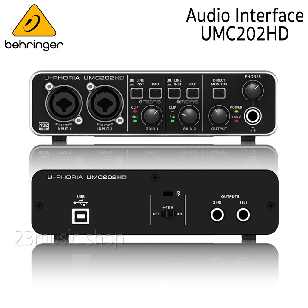 behringer-umc202hd-ออดิโออินเตอร์เฟส-ซาวด์การ์ด