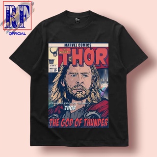 เสื้อยืดโอเวอร์ไซส์เสื้อยืด พิมพ์ลาย Thor LOVE AND THUNDER VINTAGE| เสื้อยืด พิมพ์ลายการ์ตูนมาร์เวล ธอร์ | เสื้อยืด สีดํ