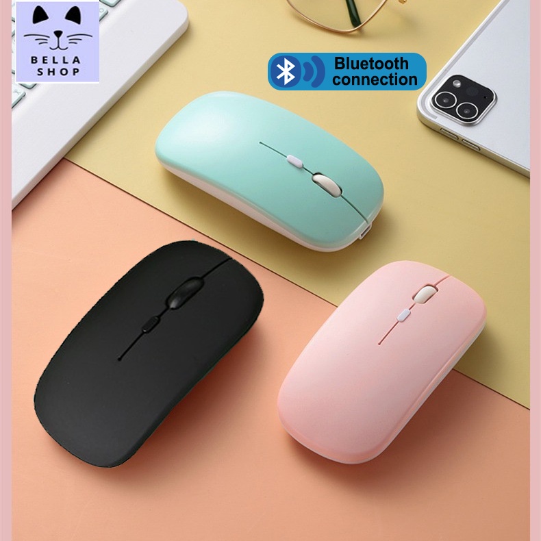 ภาพหน้าปกสินค้าเมาส์ไร้สายOptical Rechargeable Wireless Mouse บลูทูธ(ปุ่มเงียบ)(มีแบตในตัว) (มีปุ่มปรับความไวเมาส์ DPI 1000-1600) จากร้าน bellathailand บน Shopee