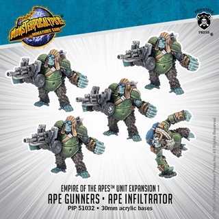 🔥มีของพร้อมส่ง🔥 Privateer Press Monsterpocalypse Empire of the Apes Unit: Ape Gunners & Ape Infiltrator PIP 51032