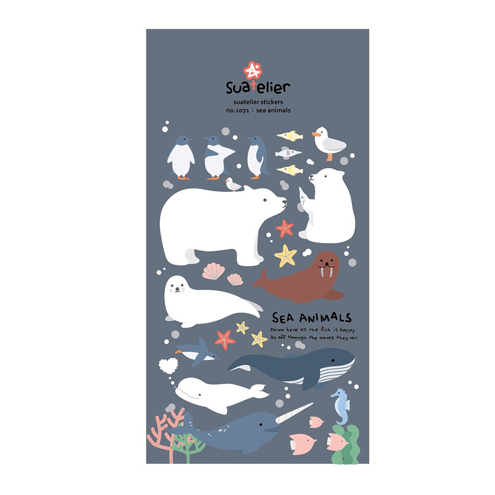 suatelier-sea-animals-สติกเกอร์น่ารัก-no-1071