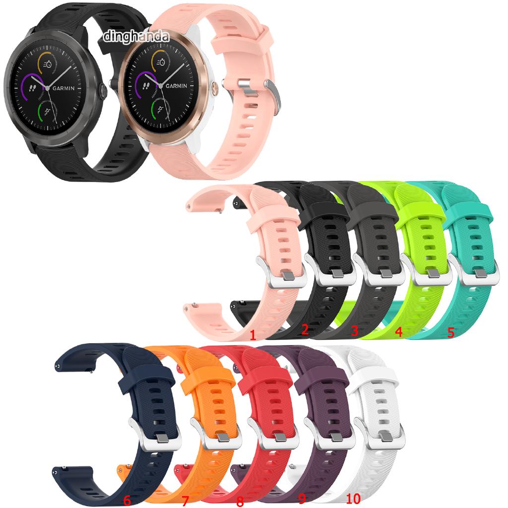 ภาพหน้าปกสินค้าสายนาฬิกาซิลิโคน สายรัด หัวเข็มขัดโลหะ คลาสสิก สำหรับ Garmin Vivoactive 3 Music ที่เกี่ยวข้อง