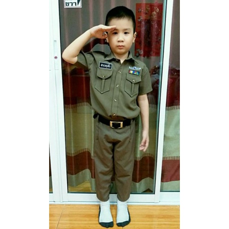 ชุดทหารเด็กบอดี้สูท4-12ปี-ชุดอาชีฟเด็ก