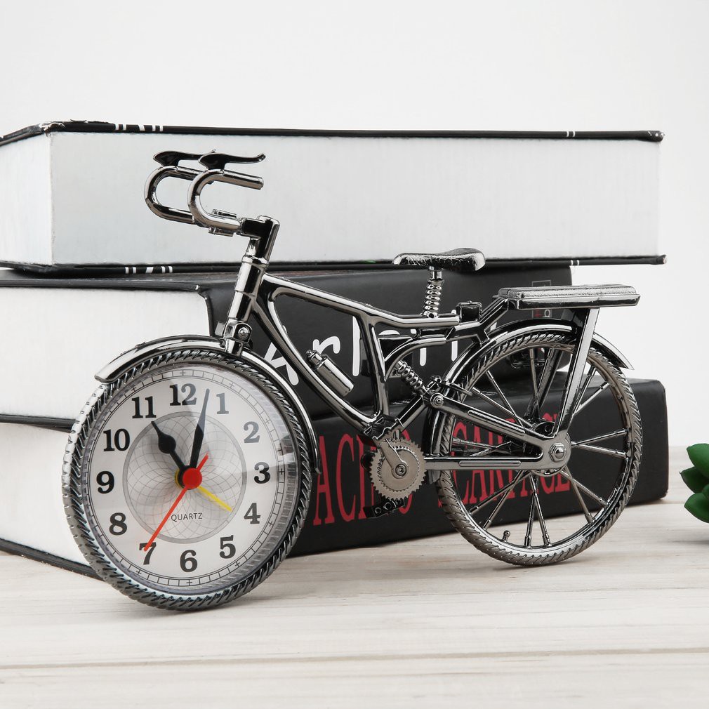 นาฬิิกาปลุกตั้งโต๊ะ-รูปทรงจักรยานสไตล์วินเทจ