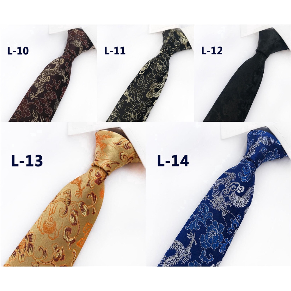 8cm-mens-yunjin-fabric-gold-red-blue-chinese-dragon-wedding-neck-tie-groom-ties