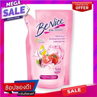 บีไนซ์ ครีมอาบน้ำ บิวตี้ฟูล ไวท์เทนนิ่ง ขนาด 180 มล. แพ็ค 3 ถุง ผลิตภัณฑ์ดูแลผิวกาย BeNice Liquid Soap Pink 180 ml x 3